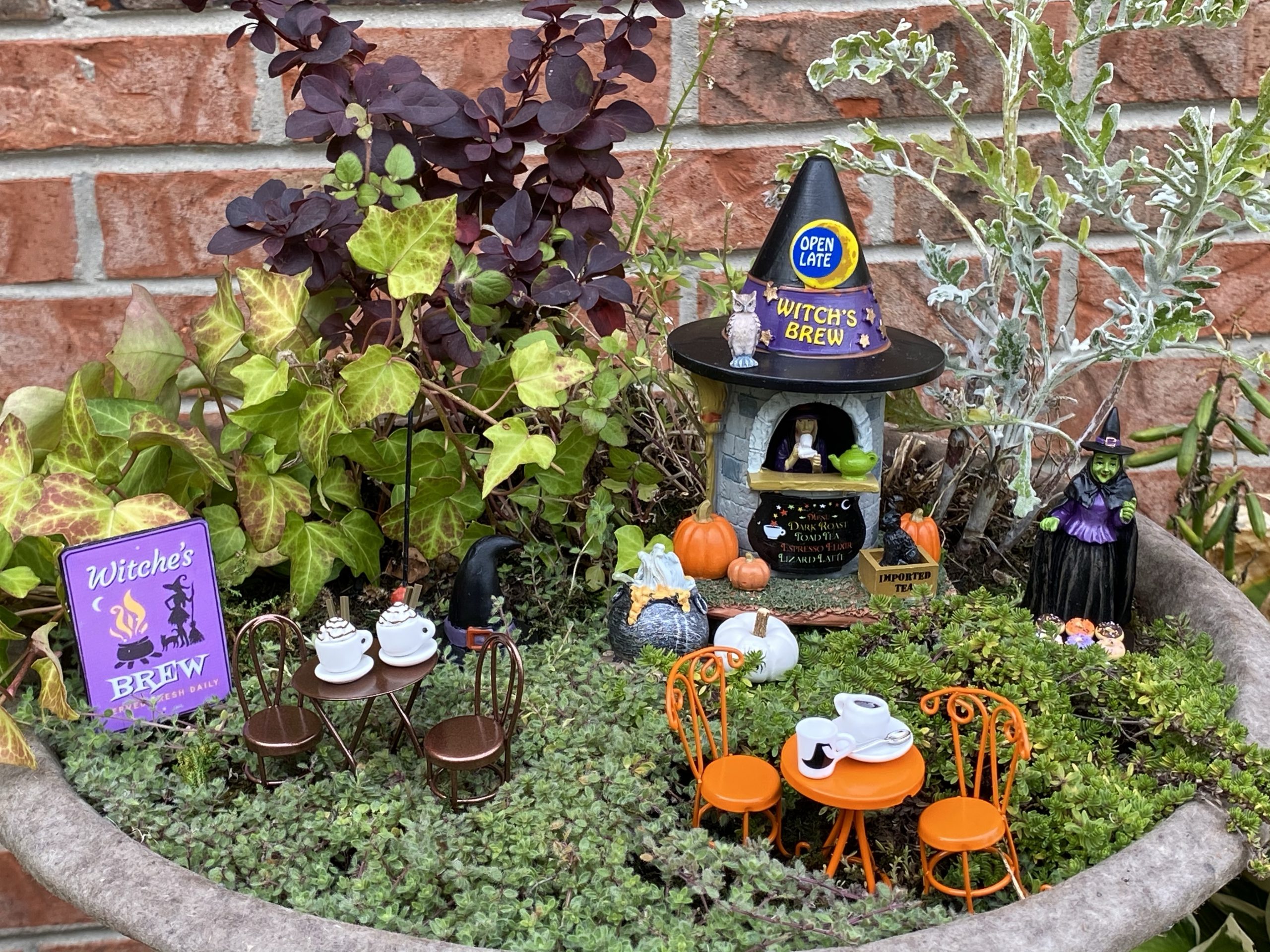 #17003 by Georgetown Home & Garden Set of 3 Fiddlehead Fairy Garden Miniature Halloween Tombstone Accessory Set 
