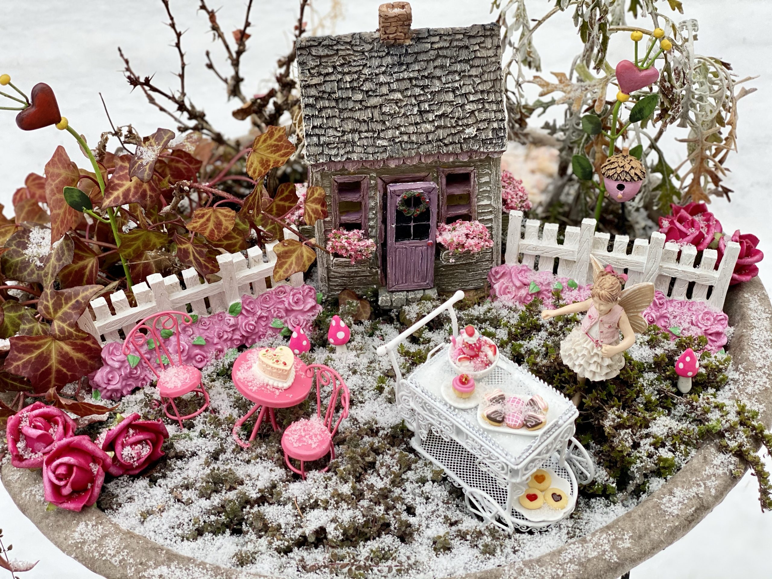 Valentine's Day Sweet Shop Fairy Garden – Gnome Decor